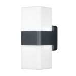 Ledvance Smart+ Wifi Światło Ścienne Szary Up & Down - Zewnętrzna - 13.5W 950lm - 830 Ciepła Biel | RGBW - Ściemnianie