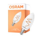 Osram Vintage 1906 LED Classic Slim E14 Świeca Włókno Przezroczysty 3.1W 300lm - 927 Bardzo Ciepła Biel | Najlepsze Renderowanie Kolorów - Ściemnianie - Zamienne 25W