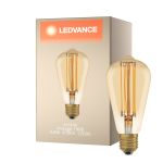 Ledvance Vintage 1906 LED E27 Edison Złoty 5.8W 470lm - 822 Bardzo Ciepła Biel | Ściemnianie - Zamienne 40W