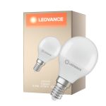 Ledvance Classic LED E14 Piłka Matowy 4.9W 470lm - 840 Zimna Biel | Zamienne 40W