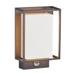Nordlux Nestor Światło Ścienne Aluminium Czarny 8W 550lm - 827 Bardzo Ciepła Biel | IP44 - Czujnik ruchu i Światła