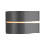 Nordlux Sibelis Światło Ścienne Aluminium Szary | IP44 - Nadaje Się Do E27