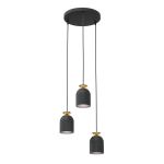 Emibig Lampa Wisząca Target Stal Czarny | Nadaje Się Do 3x E27 - Max 15W