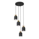 Emibig Lampa Wisząca Target Stal Czarny | Nadaje Się Do 4x E27 - Max 15W