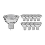 Opakowanie 10x Noxion LED Spot GU5.3 MR16 7.5W 621lm 60D - 840 Zimna Biel | Ściemnianie - Zamienne 50W