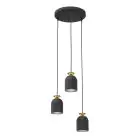 Emibig Lampa Wisząca Target Stal Czarny | Nadaje Się Do 3x E27 - Max 15W