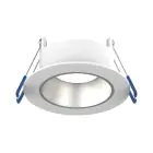 Noxion LED Spot Ares Głęboki ring Valkoinen - Z Inner Pierścień Srebro | Aukko 68mm - incl. GU10 Fitting