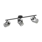 Eglo Lampa sufitowa Berregas Stal Czarny Chrome | IP20 - Nadaje Się Do 3x E27 